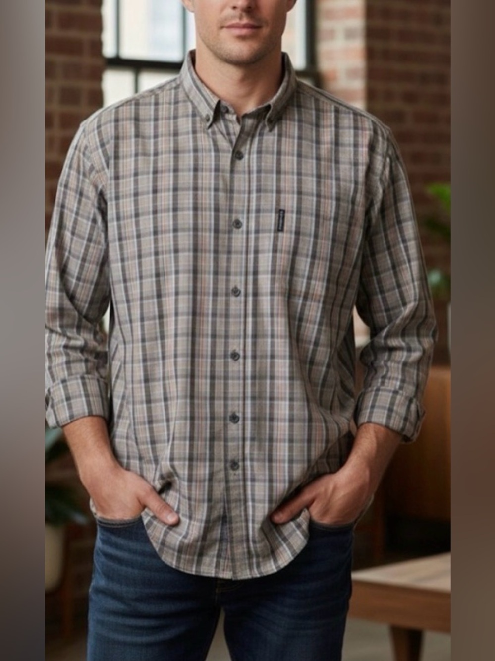 Columbia Sportswear Men's Long Sleeve Plaid Button-Up Shirt Size 2X